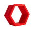 Modern hexagonal shelf, Modular storage unit, Geometric wall décor, Contemporary home organizer, Red and gray shelving, Creative bookshelf design, Stylish home storage solution, Unique hexagon display, Decorative storage cubes, Minimalist furniture ideas, Customizable shelving system, Trendy home decor accessories, Space-saving shelf design, Modern interior design furniture, Eye-catching geometric shelves, Storage 