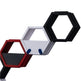  Modern hexagonal shelf, Modular storage unit, Geometric wall décor, Contemporary home organizer, red and gray shelving, Creative bookshelf design, Stylish home storage solution, Unique hexagon display, Decorative storage cubes, Minimalist furniture ideas, Customizable shelving system, Trendy home decor accessories, Space-saving shelf design, Modern interior design furniture, Eye-catching geometric shelves, Storage 