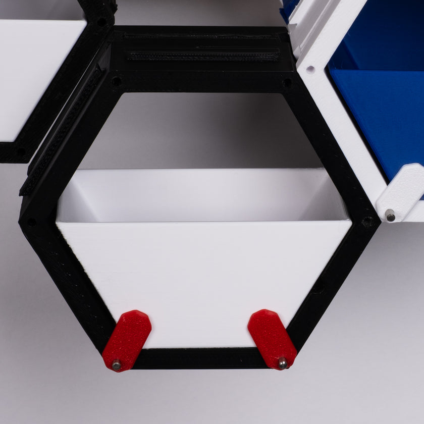  Modern hexagonal shelf, Modular storage unit, Geometric wall décor, Contemporary home organizer, red and gray shelving, Creative bookshelf design, Stylish home storage solution, Unique hexagon display, Decorative storage cubes, Minimalist furniture ideas, Customizable shelving system, Trendy home decor accessories, Space-saving shelf design, Modern interior design furniture, Eye-catching geometric shelves, Storage 