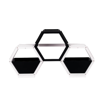 Modern hexagonal shelf, Modular storage unit, Geometric wall décor, Contemporary home organizer, red and gray shelving, Creative bookshelf design, Stylish home storage solution, Unique hexagon display, Decorative storage cubes, Minimalist furniture ideas, Customizable shelving system, Trendy home decor accessories, Space-saving shelf design, Modern interior design furniture, Eye-catching geometric shelves, Storage. 