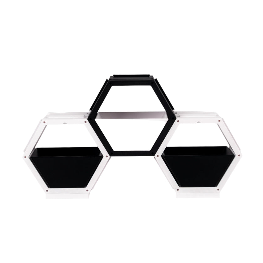 Modern hexagonal shelf, Modular storage unit, Geometric wall décor, Contemporary home organizer, red and gray shelving, Creative bookshelf design, Stylish home storage solution, Unique hexagon display, Decorative storage cubes, Minimalist furniture ideas, Customizable shelving system, Trendy home decor accessories, Space-saving shelf design, Modern interior design furniture, Eye-catching geometric shelves, Storage. 