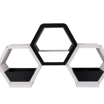 Modern hexagonal shelf, Modular storage unit, Geometric wall décor, Contemporary home organizer, red and gray shelving, Creative bookshelf design, Stylish home storage solution, Unique hexagon display, Decorative storage cubes, Minimalist furniture ideas, Customizable shelving system, Trendy home decor accessories, Space-saving shelf design, Modern interior design furniture, Eye-catching geometric shelves, Storage 