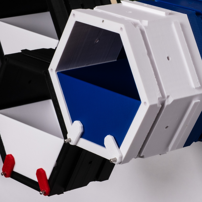  Modern hexagonal shelf, Modular storage unit, Geometric wall décor, Contemporary home organizer, red and gray shelving, Creative bookshelf design, Stylish home storage solution, Unique hexagon display, Decorative storage cubes, Minimalist furniture ideas, Customizable shelving system, Trendy home decor accessories, Space-saving shelf design, Modern interior design furniture, Eye-catching geometric shelves, Storage 