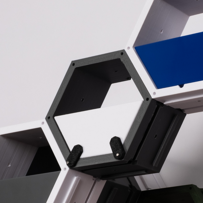 Modern hexagonal shelf, Modular storage unit, Geometric wall décor, Contemporary home organizer, red and gray shelving, Creative bookshelf design, Stylish home storage solution, Unique hexagon display, Decorative storage cubes, Minimalist furniture ideas, Customizable shelving system, Trendy home decor accessories, Space-saving shelf design, Modern interior design furniture, Eye-catching geometric shelves, Storage 